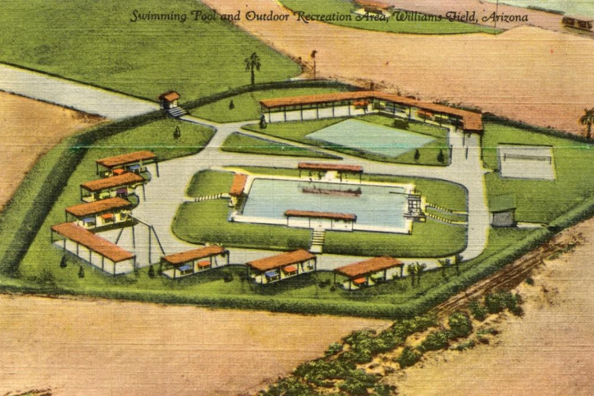 promotional drawing of pool at Williams Air Force Base