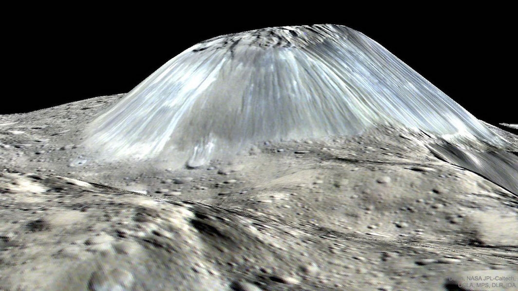 Ahuna Mons on dwarf planet Ceres