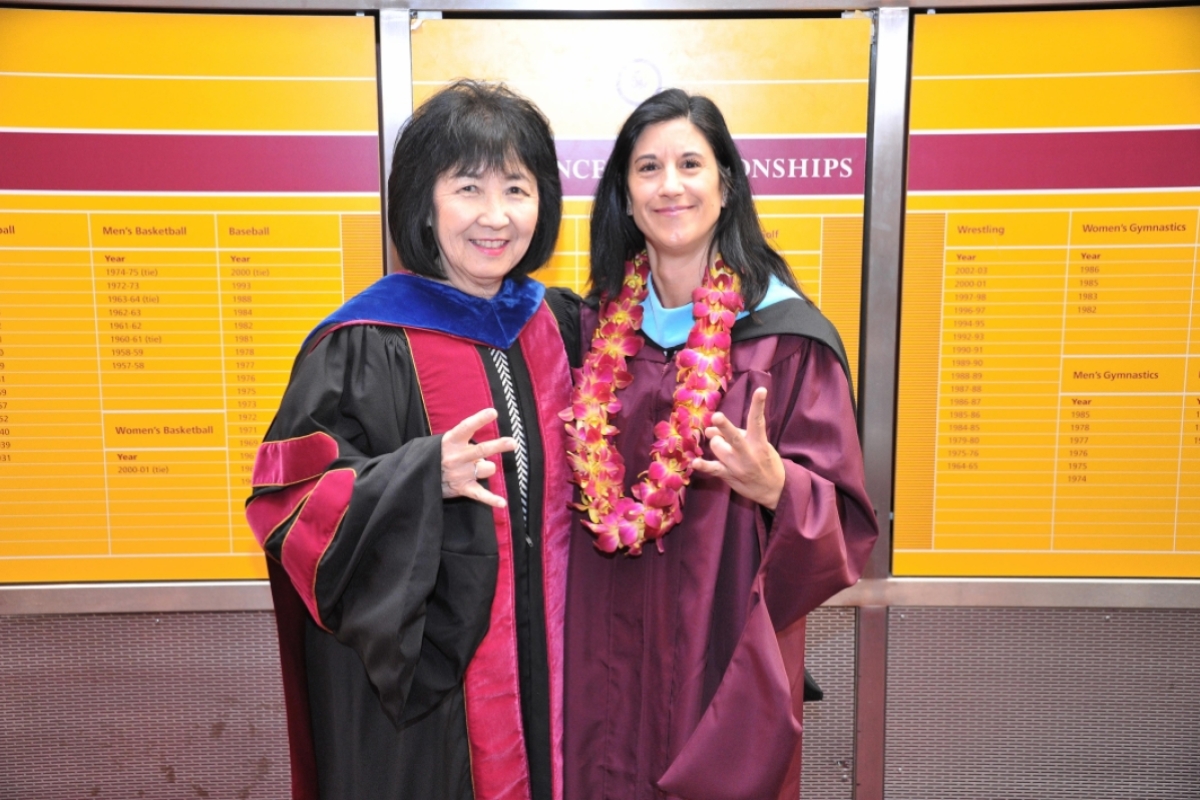 Dr. Christine K. Wilkinson and Alissa Serignese celebrating Alissa's graduation.
