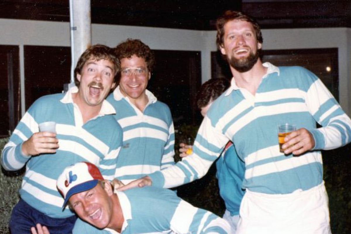Rugby players in 1984.