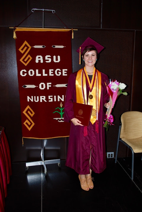 Lauren Leander at her Summer 2014 BSN graduation ceremony