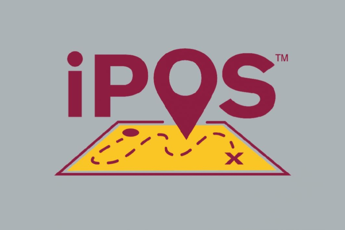 iPOS text on ASU gold map