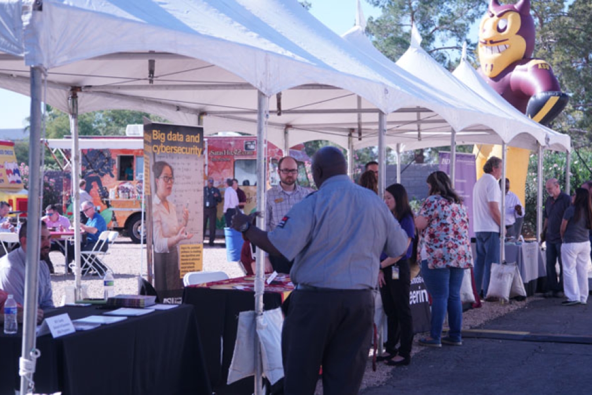 Connect at ASU Research Park event booths