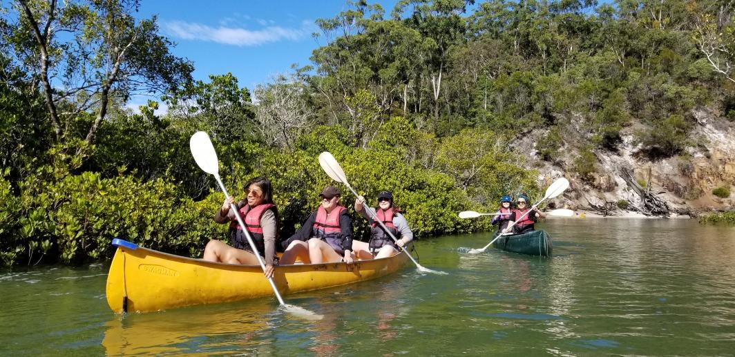 photo of kayaking students in Australia