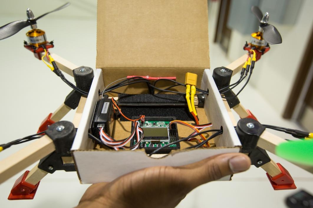 A student-made drone.