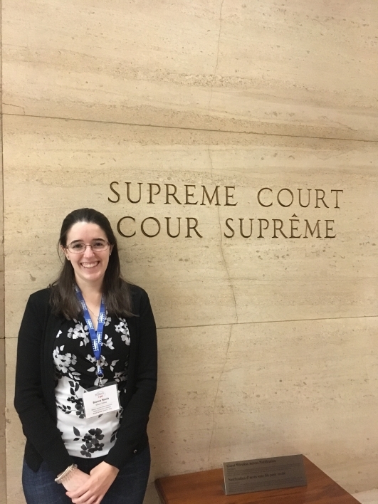 Navia visiting the Canadian Supreme Court during her Killam Fellowship orientation