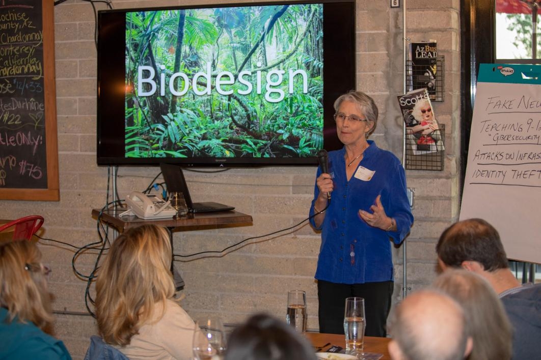 Stephanie Forrest at Biodesign's A Sip of Science
