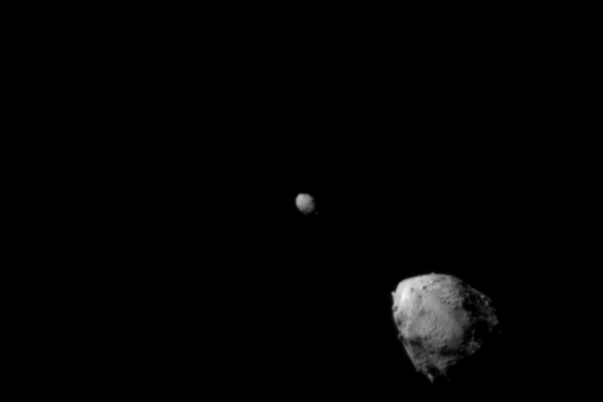 An asteroid and its moonlet.