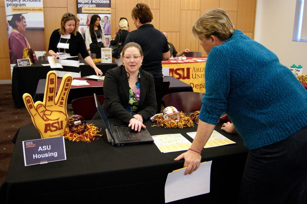 Many ASU units staffed tables at the Bridging Success for Foster Alumni conference