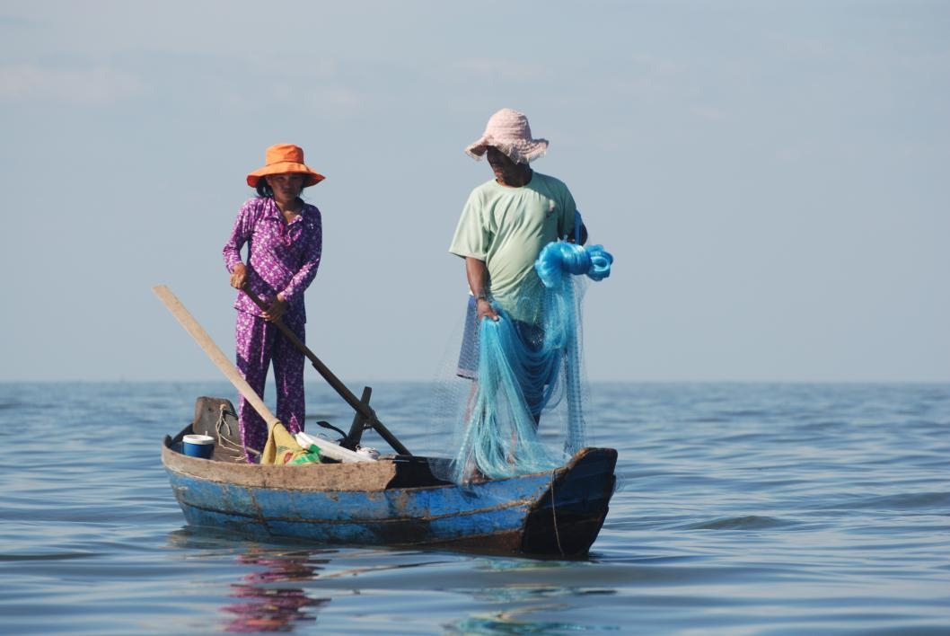 Fishing in Cambodia.