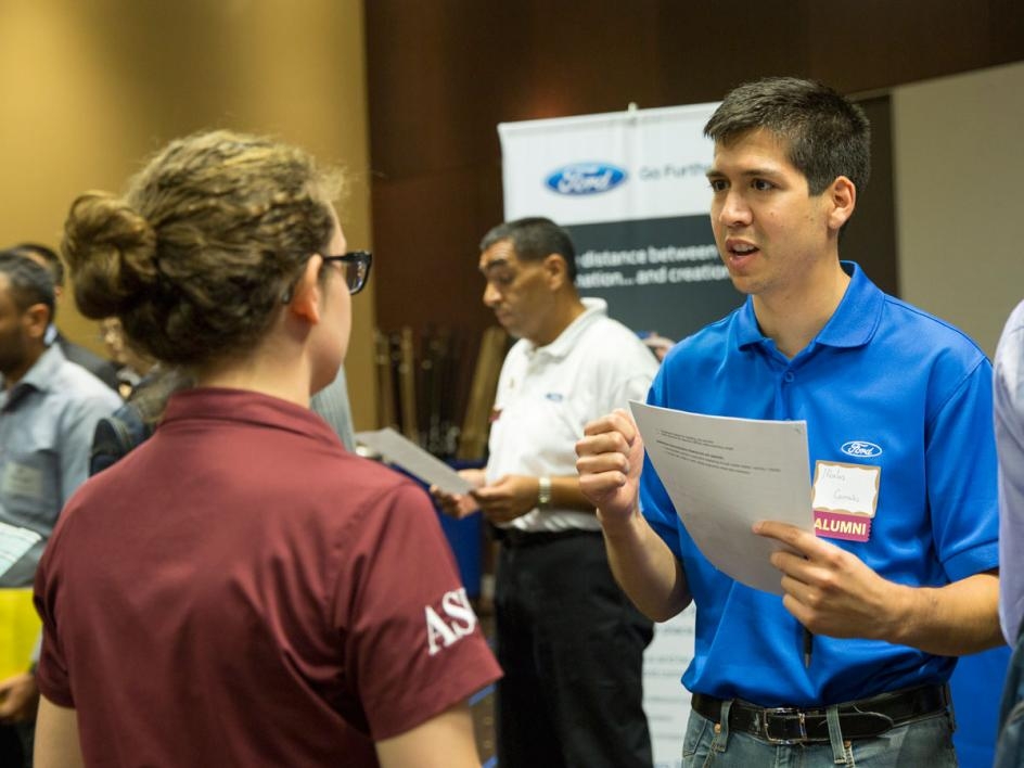 Nic Corrales graduated from ASU in 2015 and got a job with Ford Motor Company at a past Fulton Schools Career Fair while he was a mechanical engineering student.