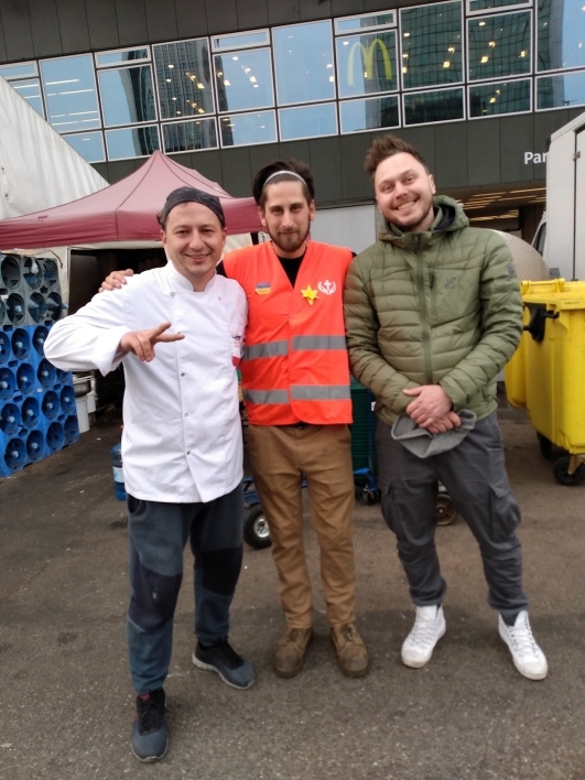 Chef Łukasz, Christian Heil, and Marek.