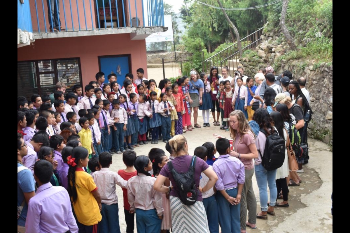 Children at the local school in Nepal