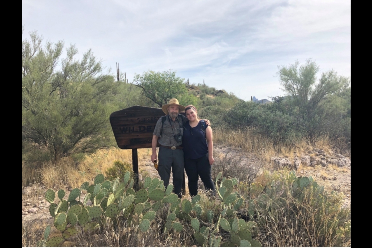 Bert Höelldobler and Christina Kwapich after a hike in the Tonto National Forest.