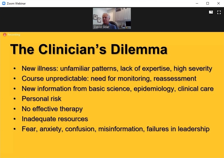 screenshot of slide from College of Health Solutions COVID-19 presentation