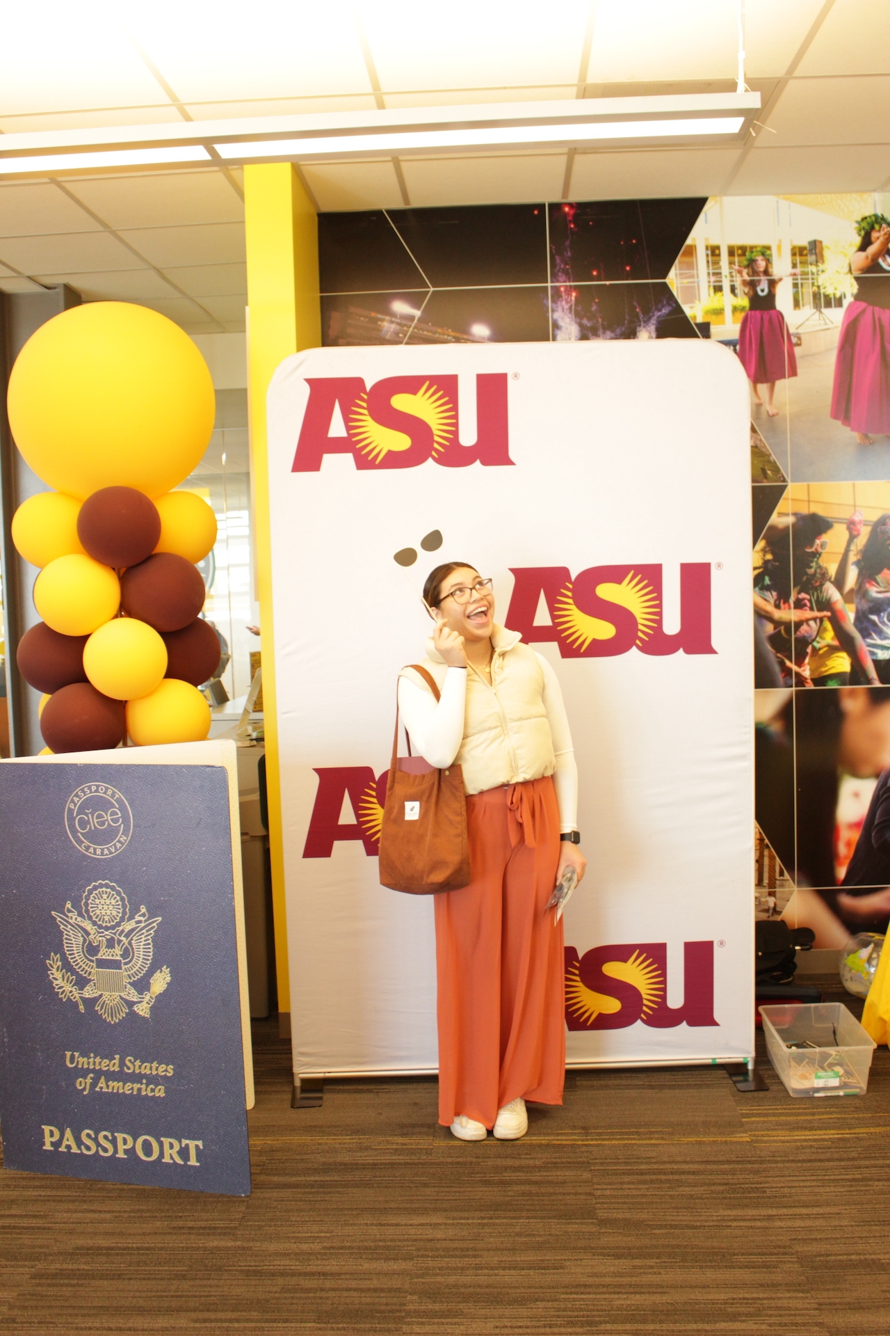 ASU student Daisy Maldonado after receiving her passport.