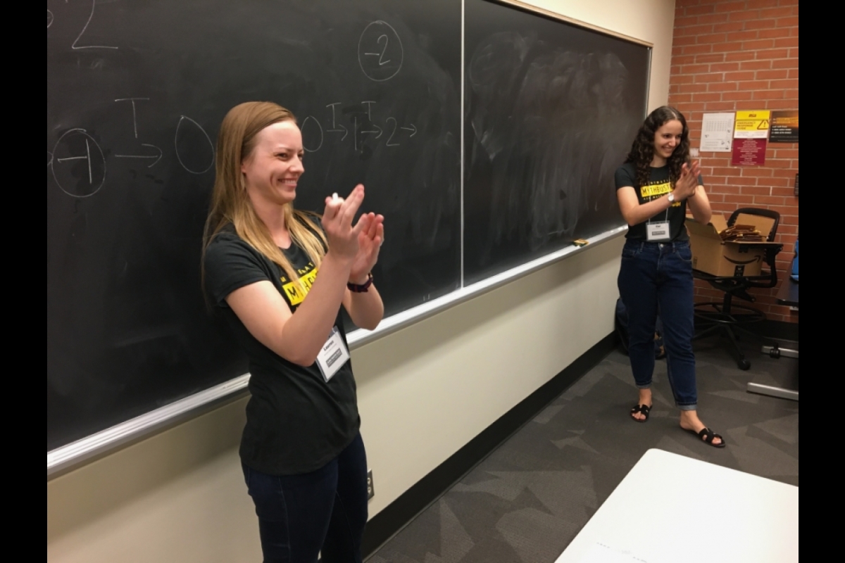 Lauren Dickman leads workshop for ASU Math Day 2019