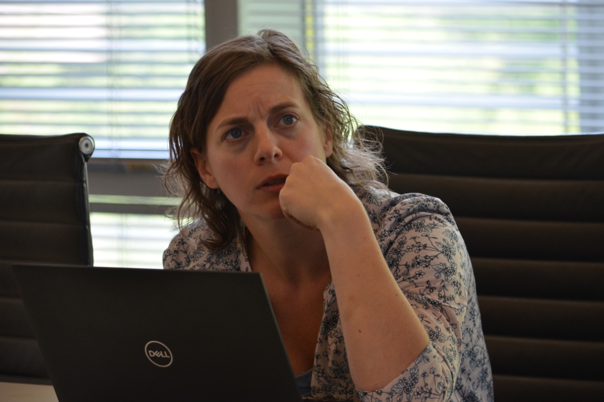Assistant Professor Silvie Huijben works on aligning BioSpine curriculum