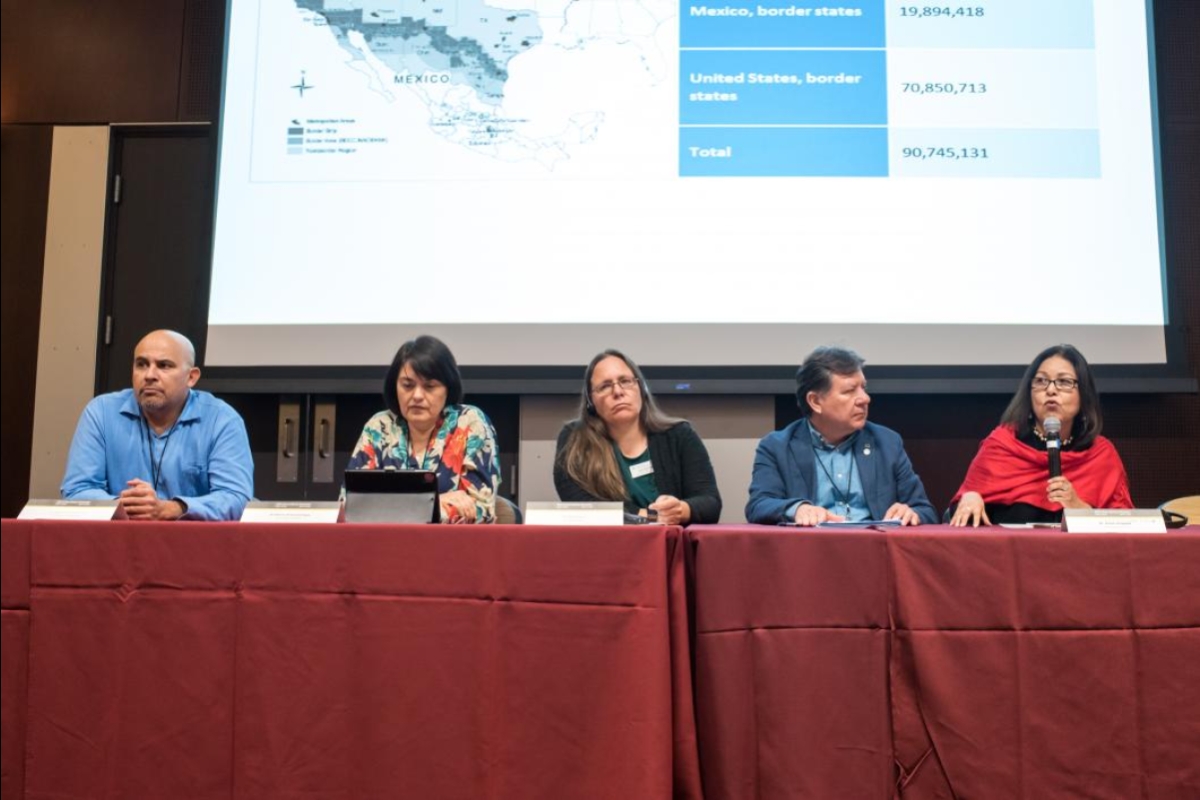 Social scientists from institutions in Arizona and Sonora discuss research and possible collaboration during a panel event at the Arizona-Sonora Colloquium.