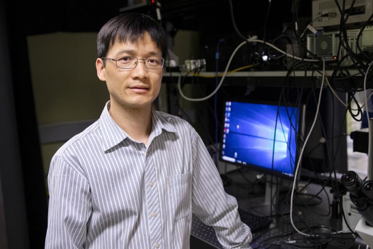 Chao Wang in the lab.