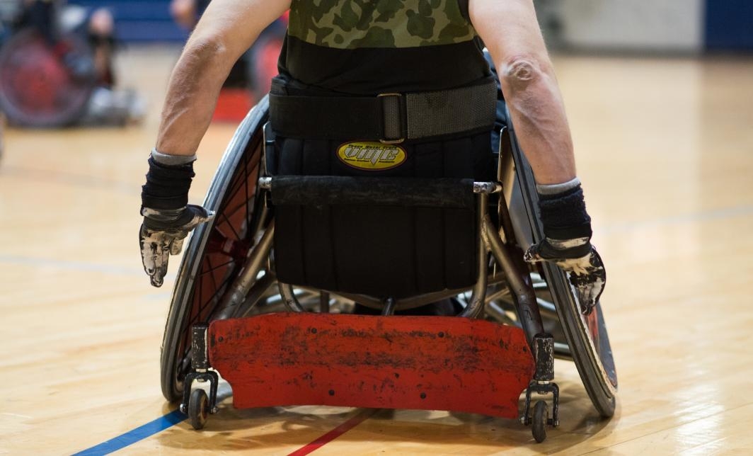 Wheelchair rugby players.