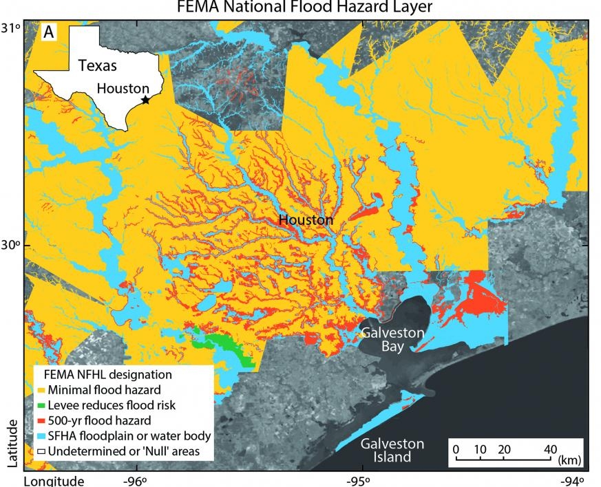 Galveston Flood Zone Map Hurricane Harvey Provides Lessons Learned For Flood Resiliency Plans | Asu  News