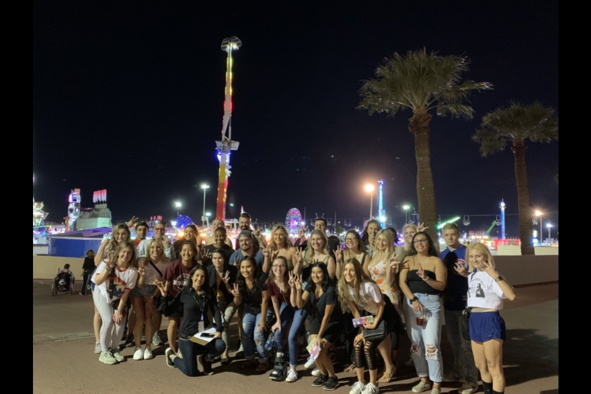 Event management students at the state fair