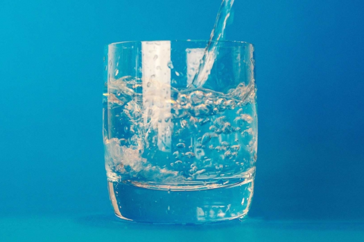 Water being poured into a glass