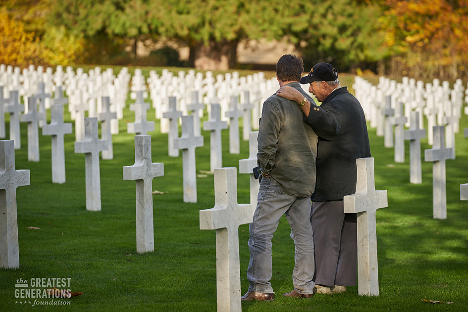 Gregory Melikian with Vietnam Veteran Escort at Cemetery
