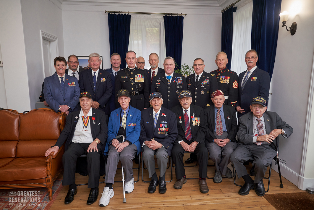Gregory Melikian with WWII veterans and US Dignitaries
