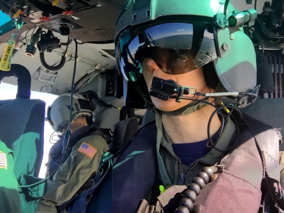ASU student veteran Maria Adney flies an MH-65 Dolphin