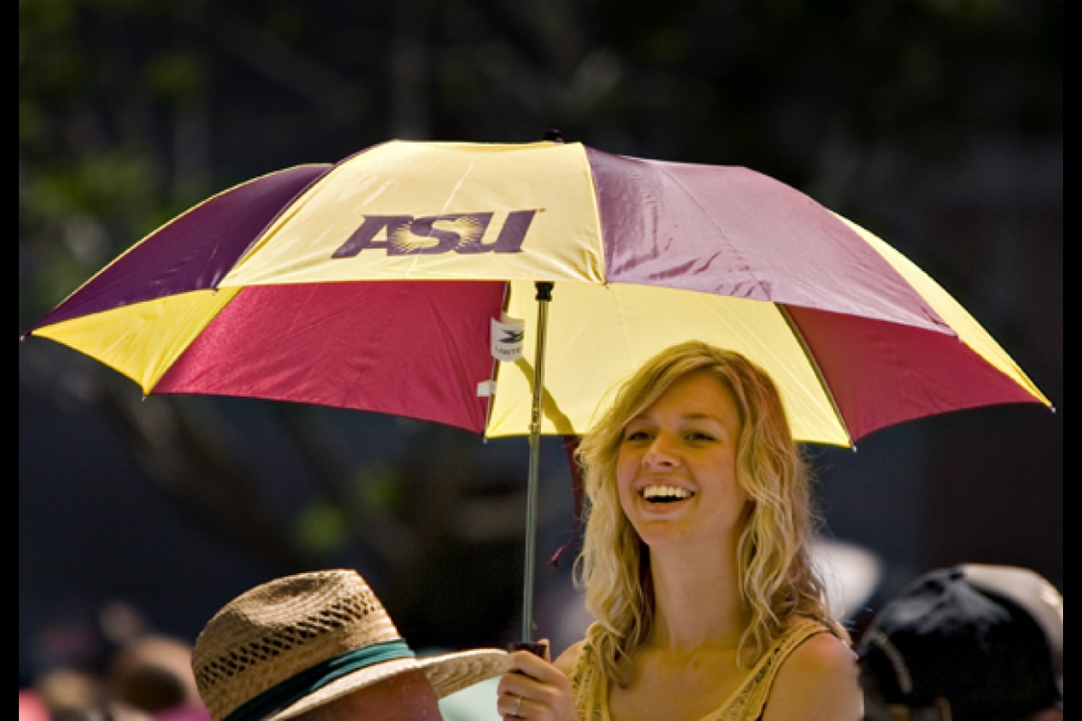 student under asu umbrella