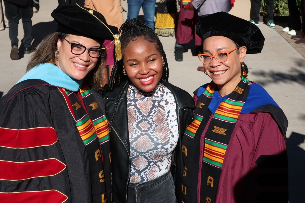 Faculty and graduates celebrate at Black African Convocation.