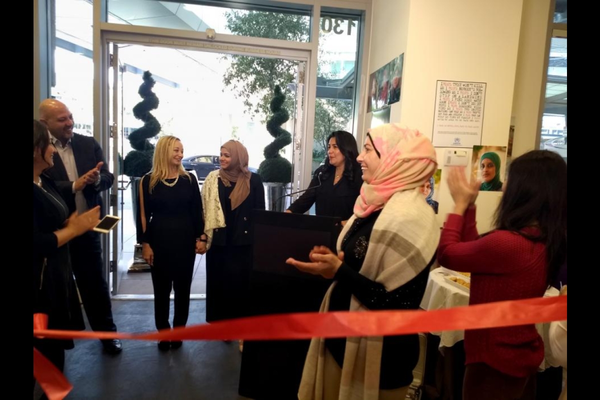 McDermott and Al-Maadeed recognized by Councilwoman Pastor at the grand opening of the Global Market pop-up store