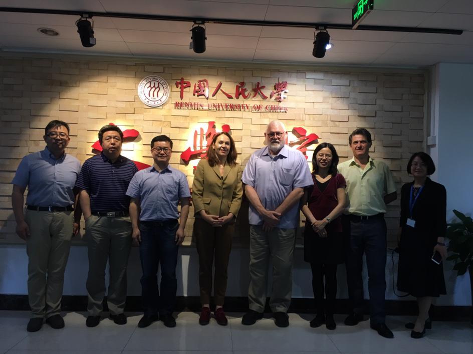 The SILC delegation meets at Renmin University in Beijing