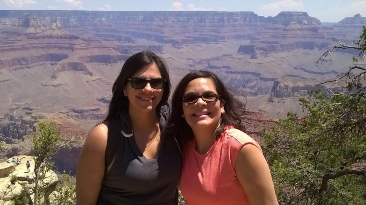 Pic of 2 faculty at the Grand Canyon