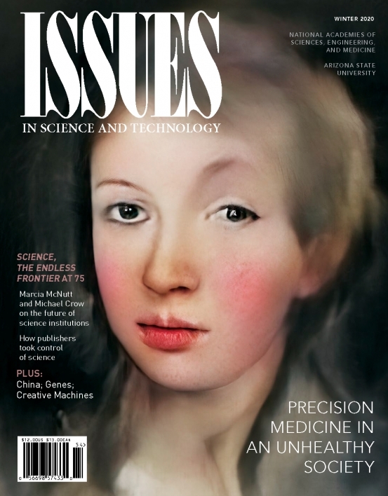 Cover art for Winter 2020 edition of Issues in Science and Technology magazine
