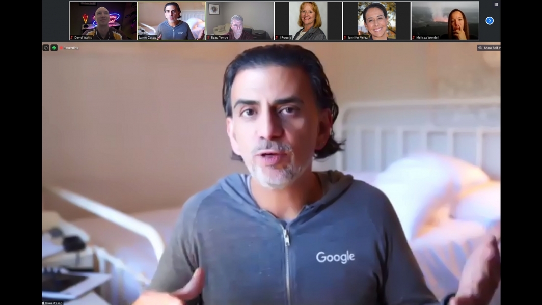 Google’s Education Evangelist Jaime Casap inspired The Challenge participants to learn 21st century skills during a Zoom keynote.