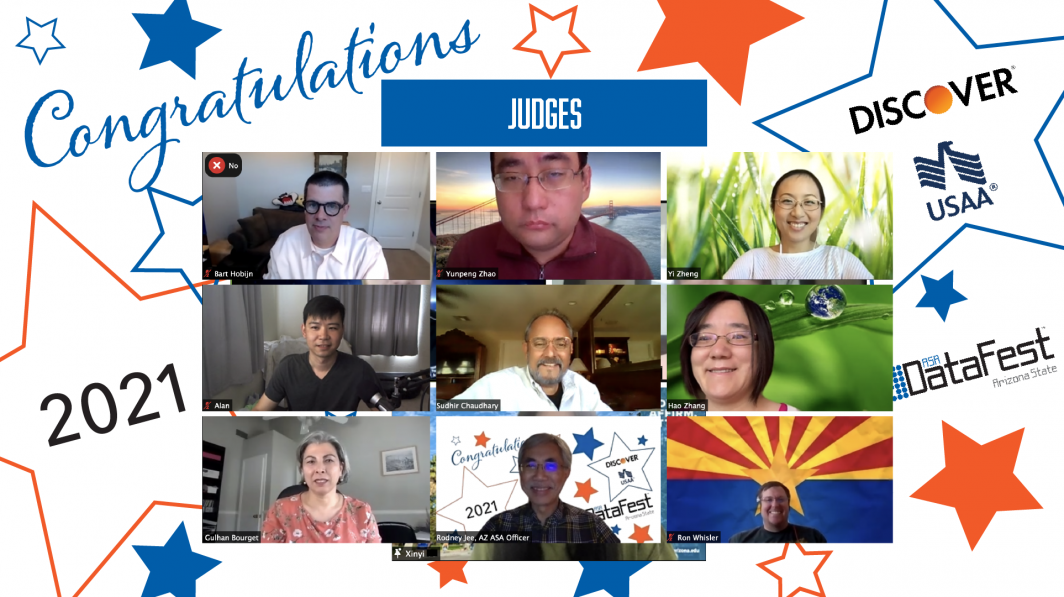 Judges for ASA DataFest 2021 at Arizona State University