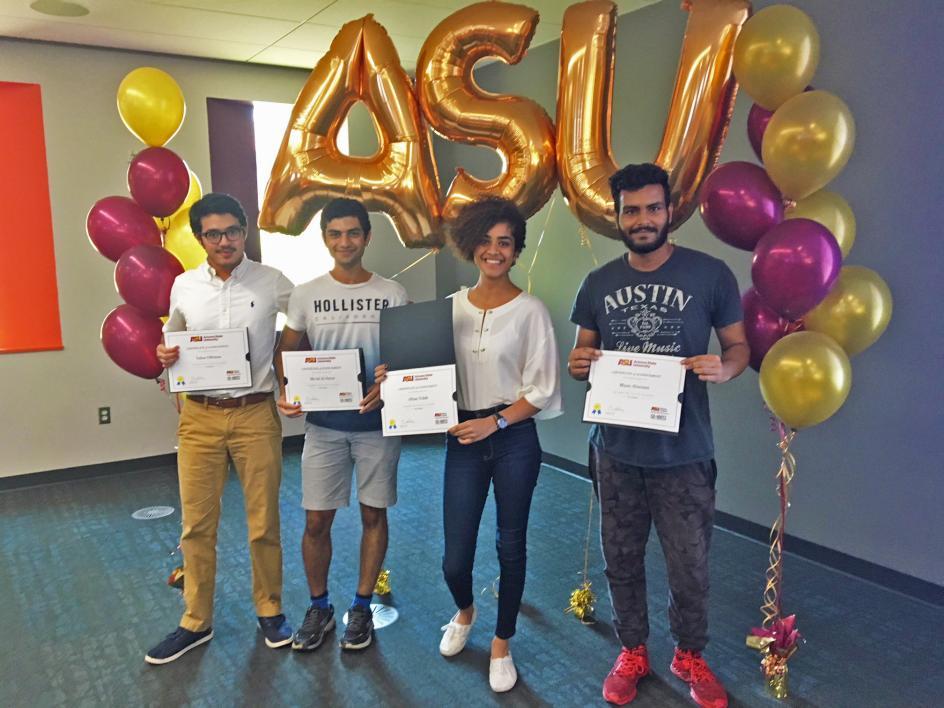 Saudi Arabian students receive certificate of completion