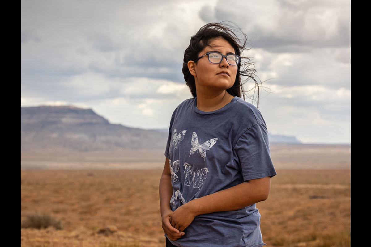 Portrait of student on the Navajo reservation