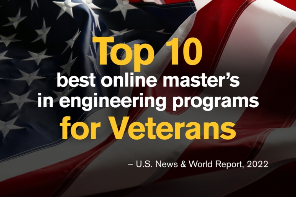 ASU online engineering master’s programs ranked #9 for Veterans by US News