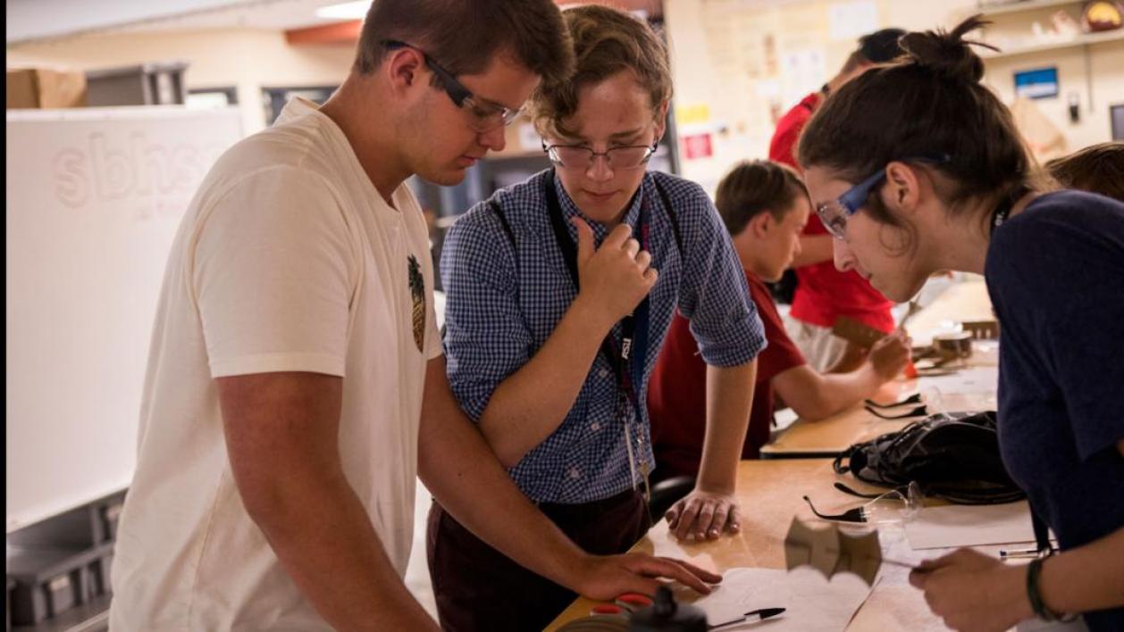 High school students get a taste of the university experience at SEE@ASU, including lab visits, meeting faculty and working on teams solving real problems. Photographer: Marco-Alexis Chaira/ASU