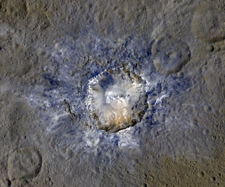 Haulani Crater on dwarf planet Ceres