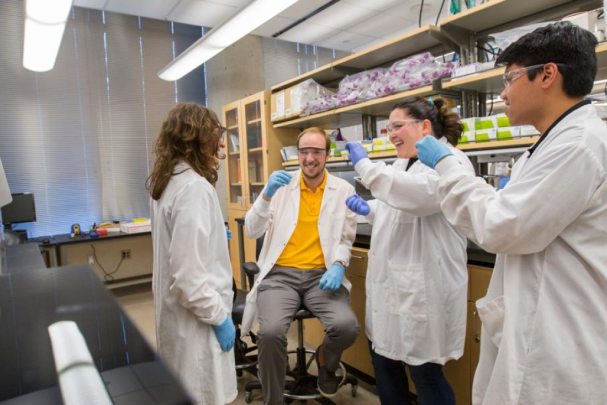 Kaleia Kramer and other students work in Assistant Professor Barbara Smith's lab.