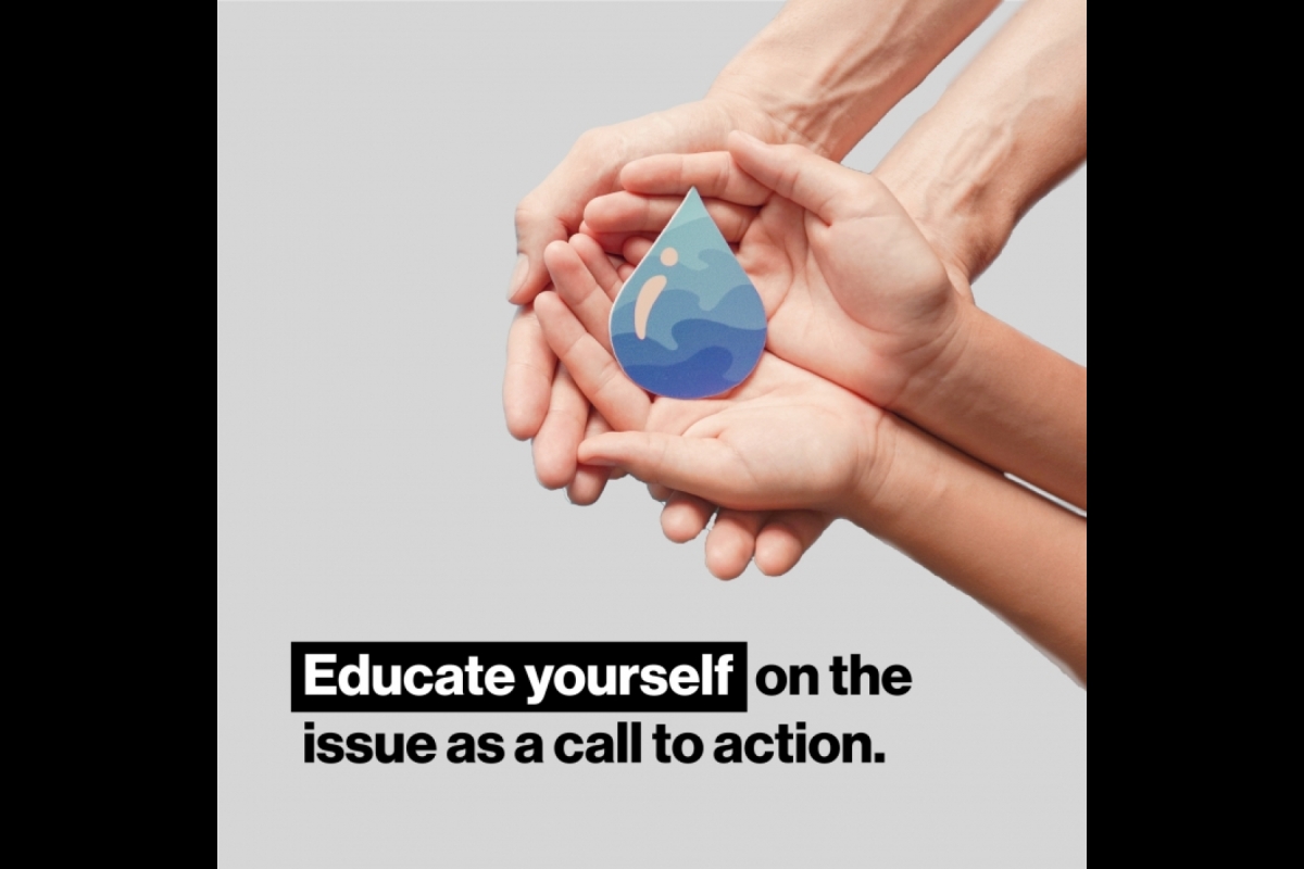 Copy on slide: Educate yourself on the issue as a call to action.