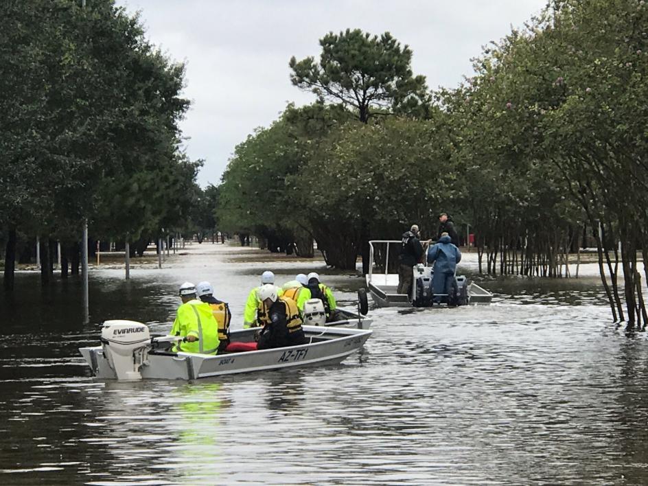 Hurricane Harvey water rescue