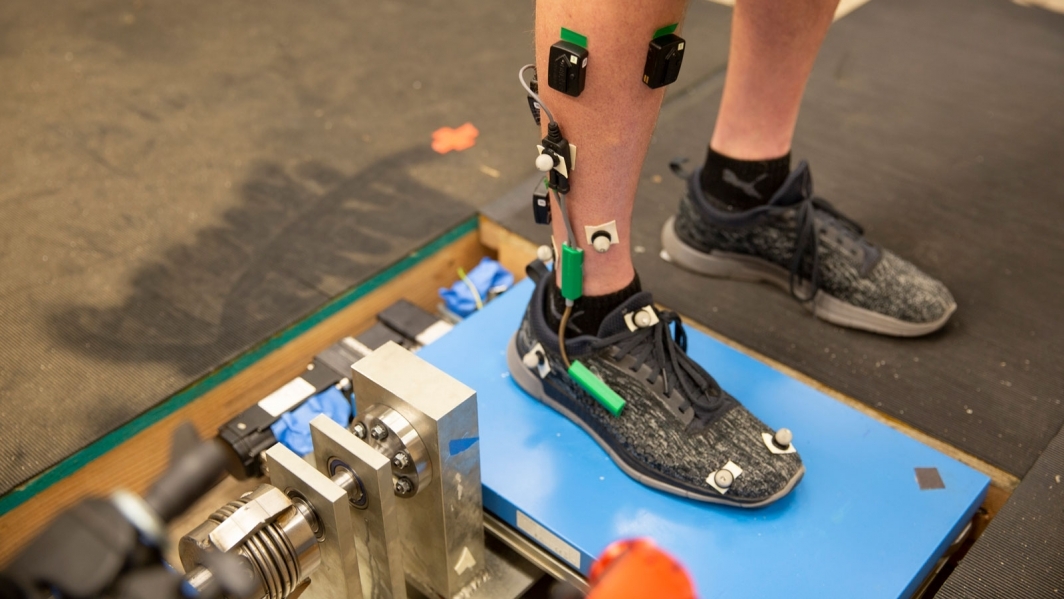 A robotic ankle platform developed by Hyunglae Lee at ASU