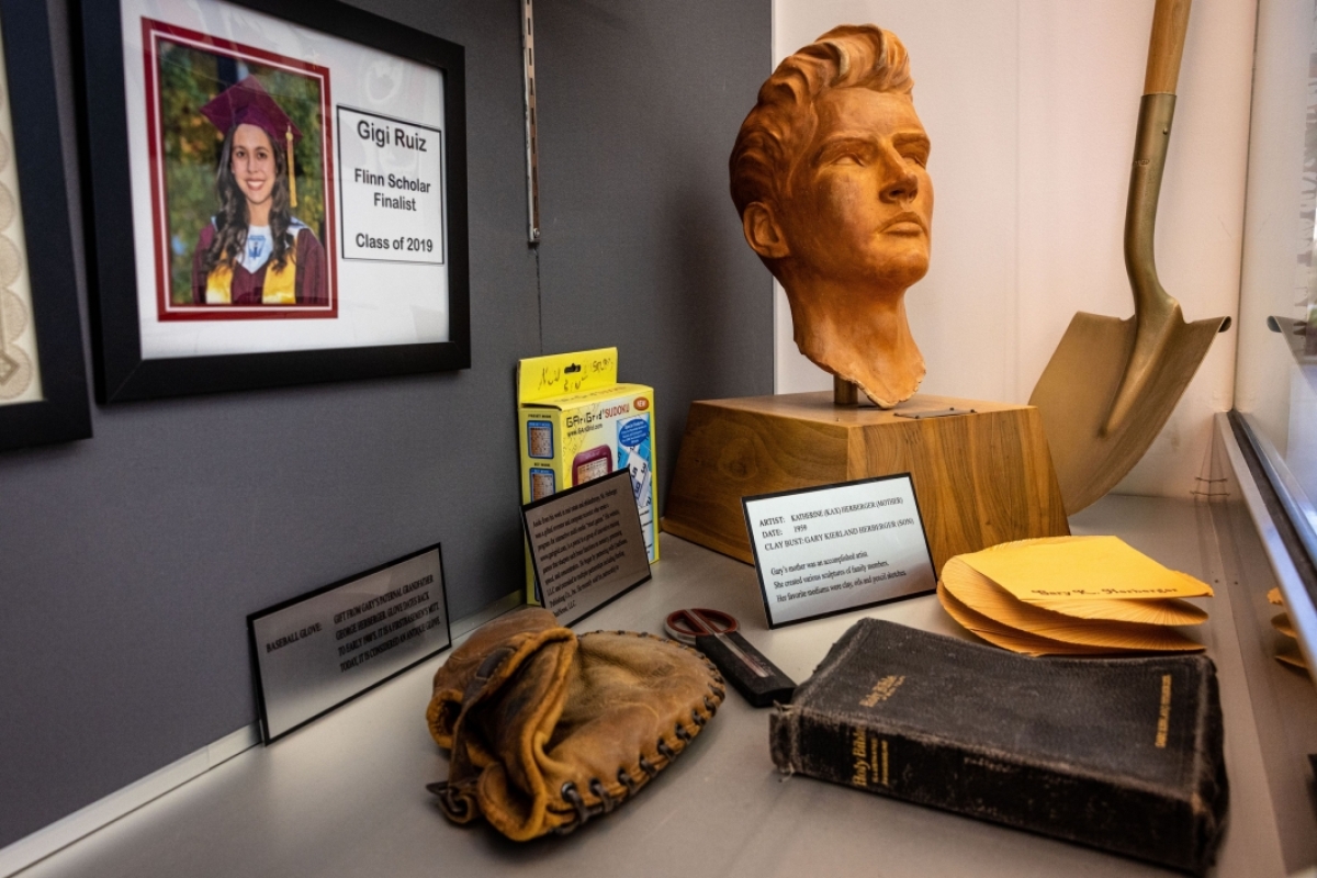 Bust of Gary Herberger at the Gary K. Herberger Young Scholars Academy