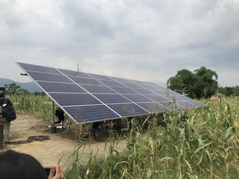 Solar power for irrigation system in Nepal